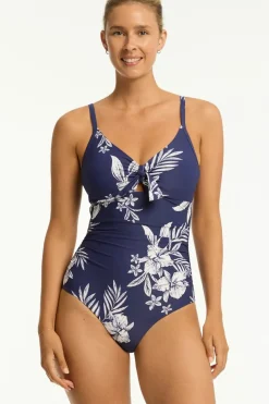 Aloha Tie Front DD/E Cup One Piece