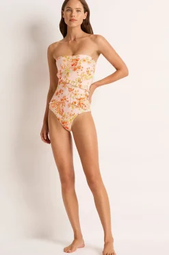 Claire Spliced Frill Bandeau One Piece