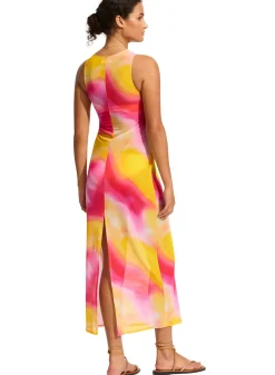 Colour Crush Mesh Midi Cover Up