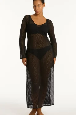 Day Club Mesh Long Dress