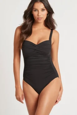 Essentials Twist Front Multifit One Piece