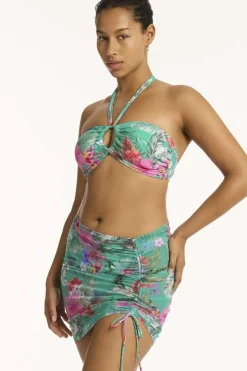 Pacifico Drawstring Mini Mesh Skirt