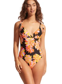 Palm Springs Wrap Front One Piece