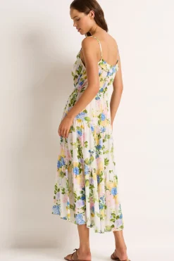 Posie Frill Tiered Midi Dress