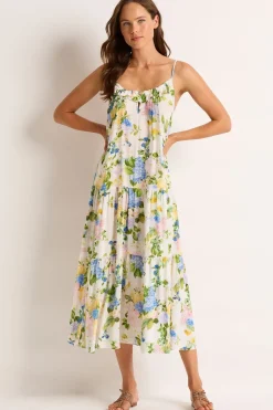 Posie Frill Tiered Midi Dress