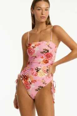 Rosewood Tie Side Bandeau One Piece