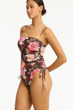 Rosewood Tie Side Bandeau One Piece